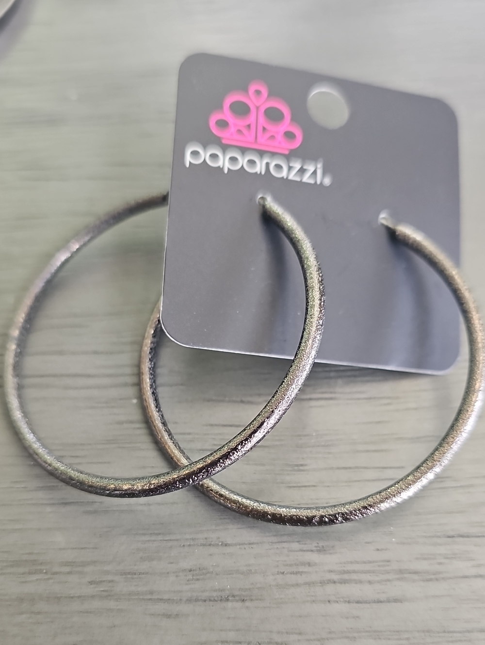 paparazzi Textured Hoop Earrings - Silver